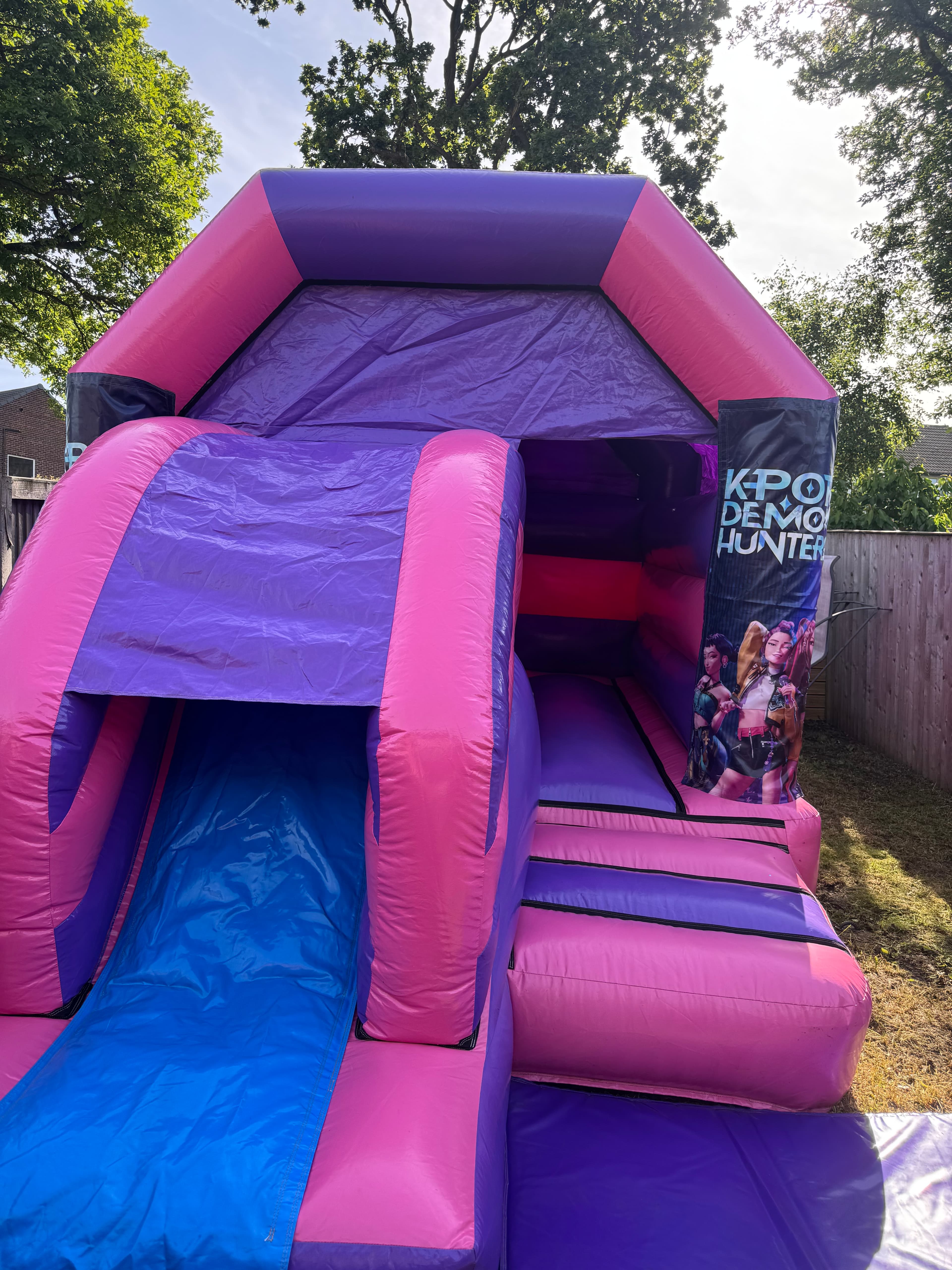 K Pop Disco Castle bouncy castle for hire in Leeds
