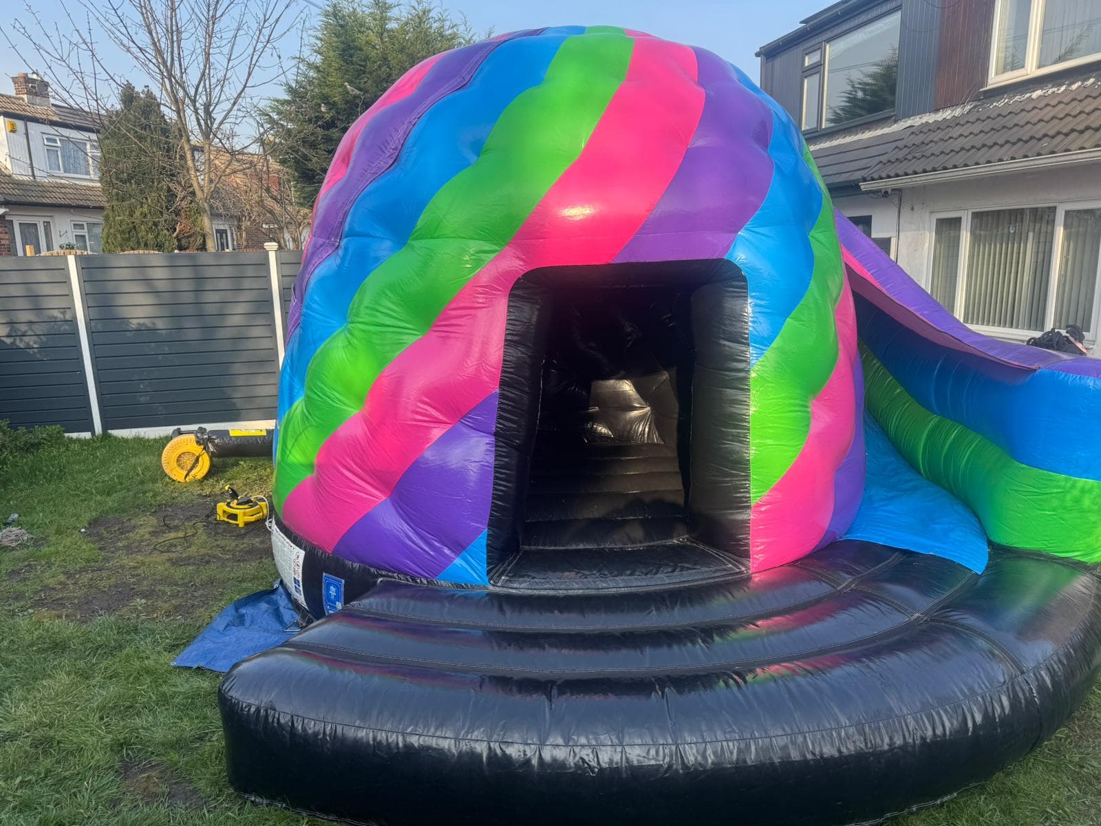Disco Dome With Slide bouncy castle for hire in Leeds