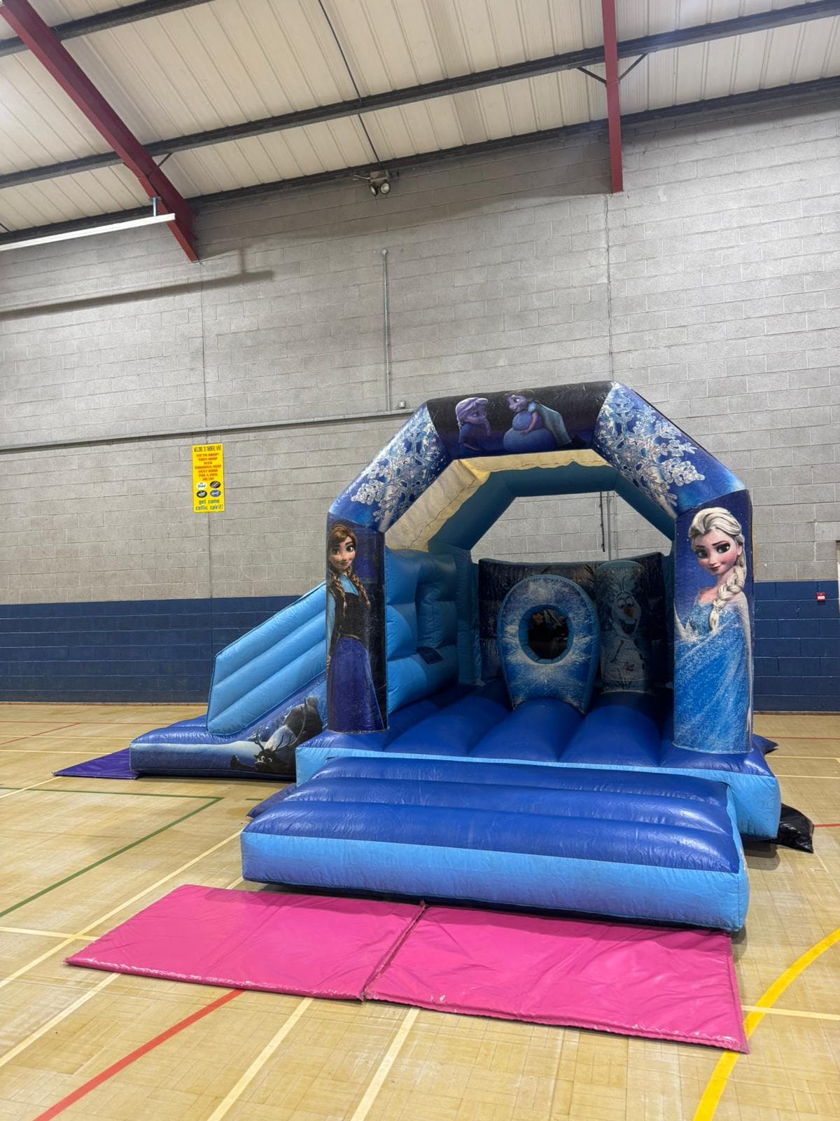 Frozen Castle bouncy castle for hire in Leeds
