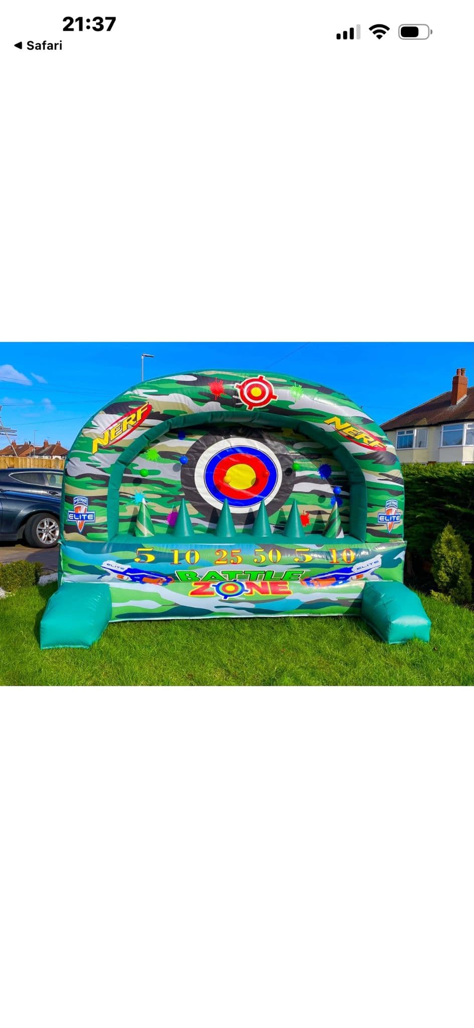 Party Time and Nerf Package bouncy castle for hire in Leeds