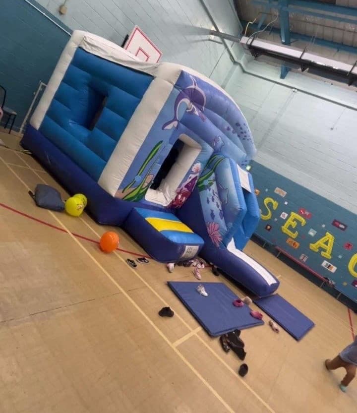 Sea-Life Castle bouncy castle for hire in Leeds